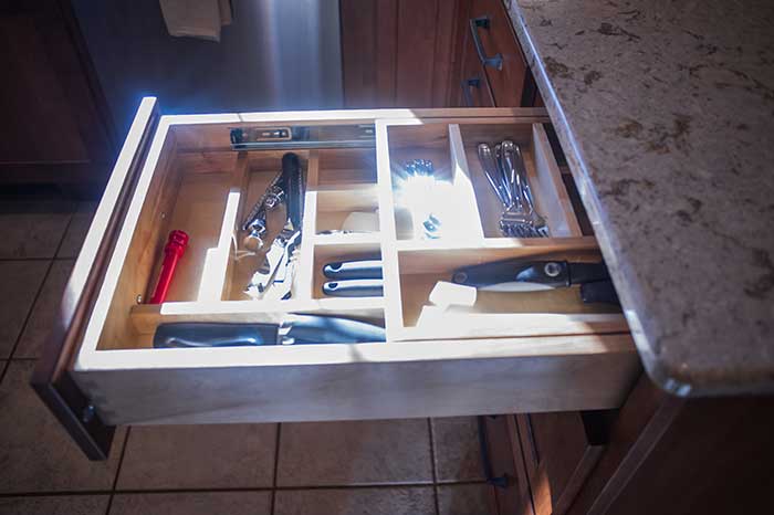 Drawer contain kitchen Equipments