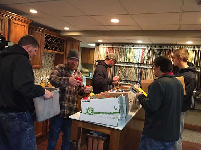 Collecting items to donate to the homeless in Madison, WI