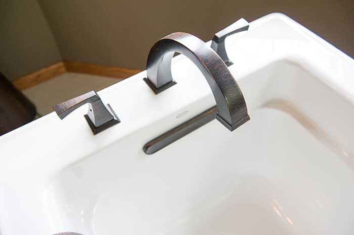 close view of bathtub