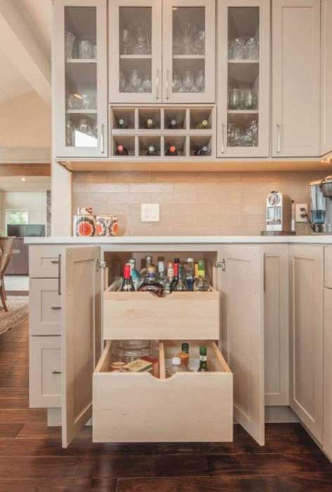 cabinetry with accessories
