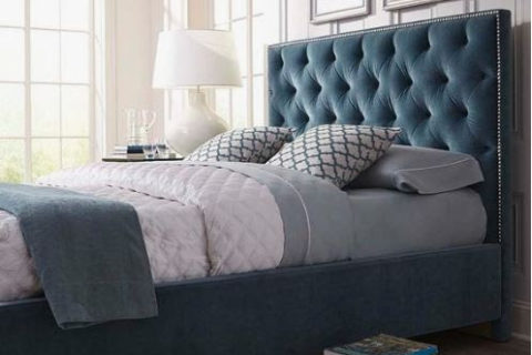 Beautiful Bed with Upholstered Headboards